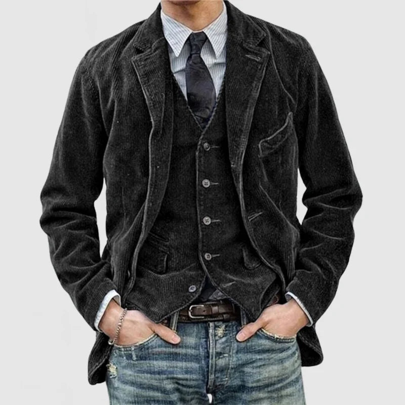 Vigil - Herren Vintage Kord Revers Jacke