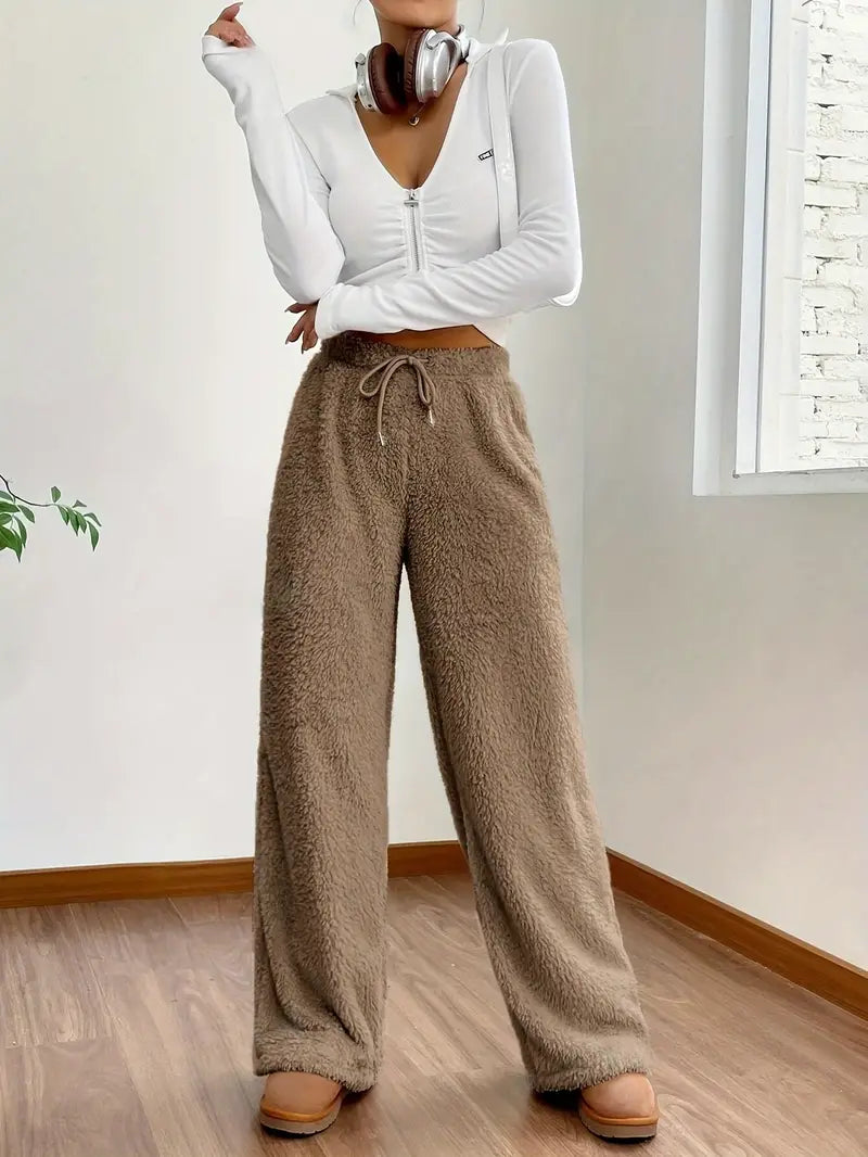 Patricia - Hose mit weitem Bein und Kordelzug an der Taille