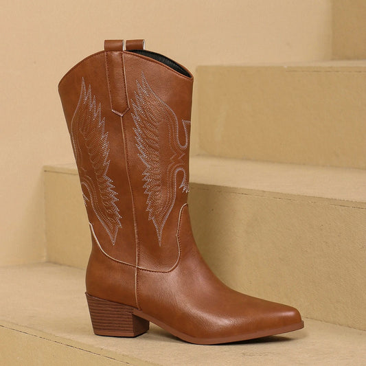 Eliza - Bestickte Western-Cowboy-Stiefel